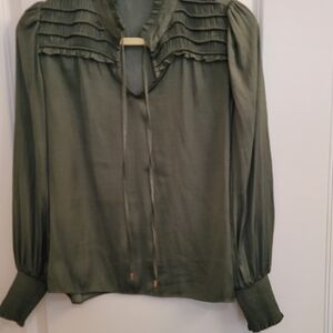 Tahari Olive Green Blouse